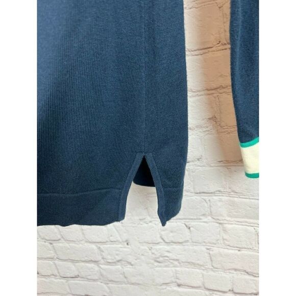 VINEYARD VINES wool cotton blue logo V-neck contrast trim sweater pullover S - Picture 8 of 8